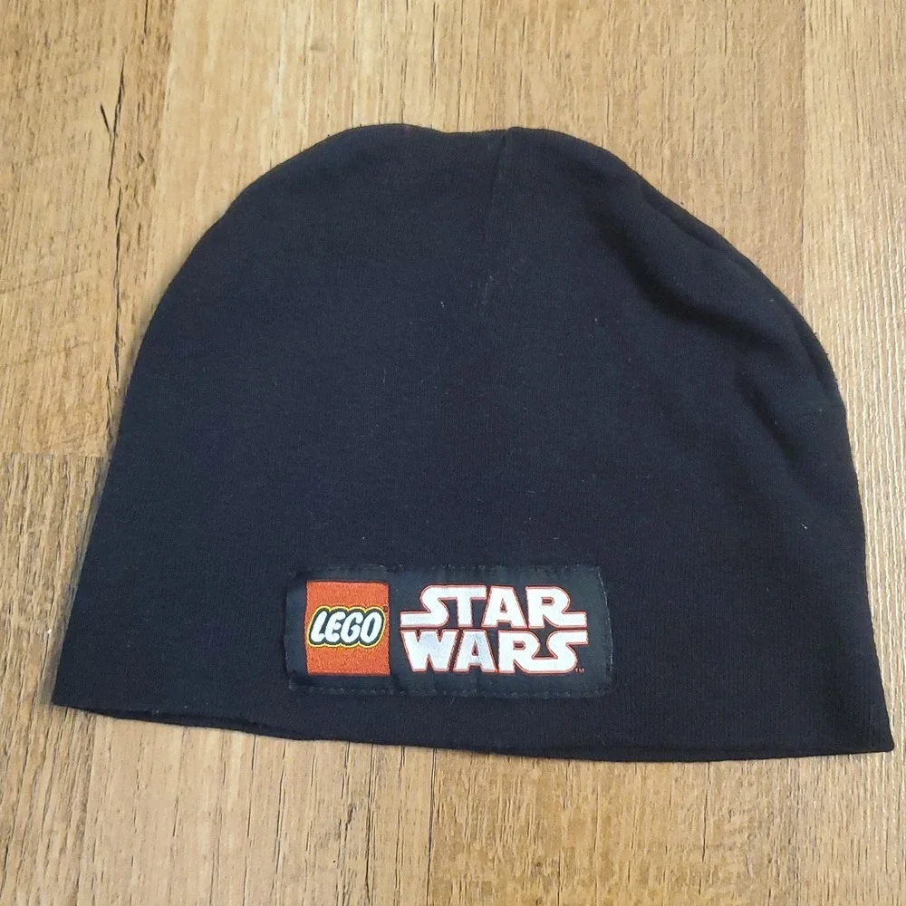 Star Wars 2 Pack Kids Tobaggan Beanie Hats Black Lego &‎ Brown Ribbed